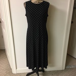 Chaps Sleeveless Black Dress